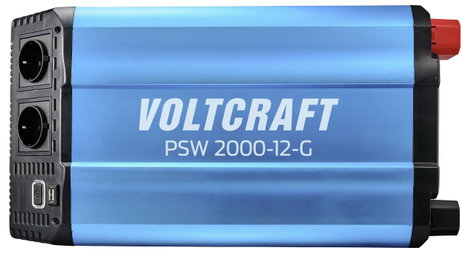 VOLTCRAFT Inverter PSW 2000-12-G 2000 W 12 V/DC - 230 V/AC tiszta szinuszhullám 4. kép