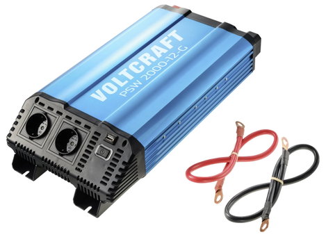 VOLTCRAFT Inverter PSW 2000-12-G 2000 W 12 V/DC - 230 V/AC tiszta szinuszhullám 6. kép