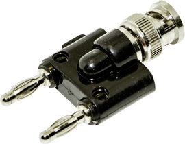 Mueller Electric BU-P1270 Adapterdugó BNC aljzat - Banánhüvely, 4 mm Fekete, Sárgaréz