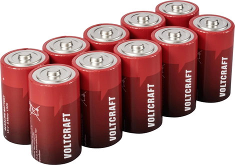 Góliátelem VOLTCRAFT VC-16107980 Alkáli mangán 1.5 V 18000 mAh 10 db