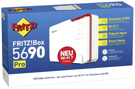 AVM FRITZ!Box 5690 Pro WLAN üvegszálas router 2.4 GHz, 5 GHz, 6 GHz 11 GBit/s 5. kép