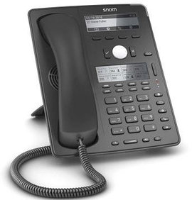 SNOM D745 Vezetékes telefon, VoIP Kihangosító, Headset csatlakozó Grafikus kijelző Fekete