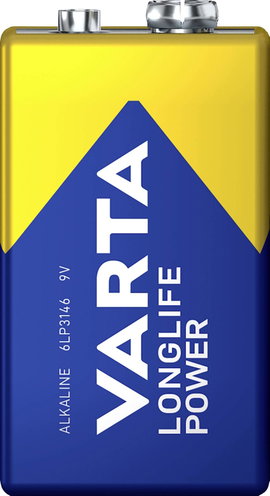 Varta VARTA Longlife Power 9V Stück 9V-os elem Alkáli mangán 580 mAh 9 V 20 db