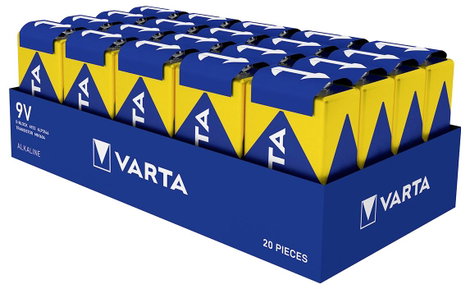Varta VARTA Longlife Power 9V Stück 9V-os elem Alkáli mangán 580 mAh 9 V 20 db 2. kép