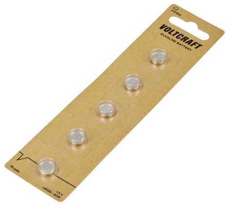 VOLTCRAFT LR 1130 Gombelem 1.5 V 75 mAh Alkáli mangán VC-16108005 5 db