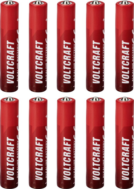 VOLTCRAFT VC-16108025 Mini elem (AAAA) Alkáli mangán 1.5 V 500 mAh 10 db