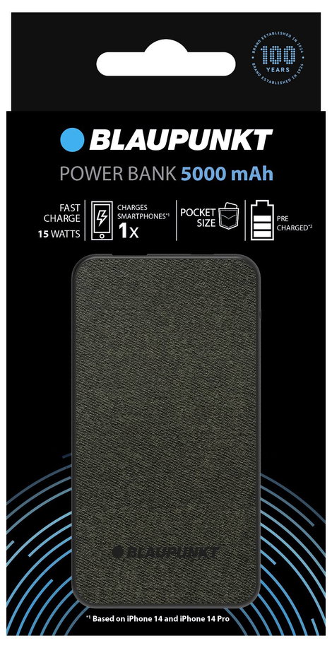 Blaupunkt Powerbank 5000 mAh Power Delivery 3.0, Quick Charge 3.0 LiPo Fekete 3. kép