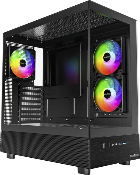 Phanteks XR Tempered Glass Midi torony Számítógép ház Fekete