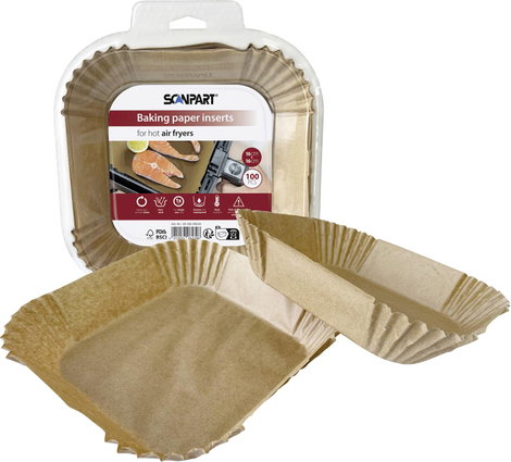 ScanPart 2910070004 Forró levegős sütőpapír 16x16 cm négyzet, 100 db