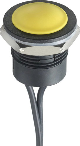 APEM IPC3SAD3 IP Series Nyomógomb 28 V/DC 5 A 1 x BE/(KI) Nyomó (Ø x Ma) 12 mm x 20 mm IP69K 1 db