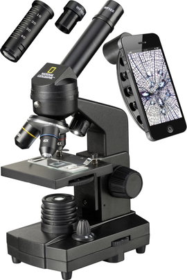 National Geographic 40x-1280x Mikroskop inkl. Smartphone Halterung Átvilágító mikroszkóp Monokulár 1