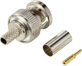 TRU COMPONENTS TC-12885936 BNC csatlakozó Dugó, egyenes 50 Ω 1 db