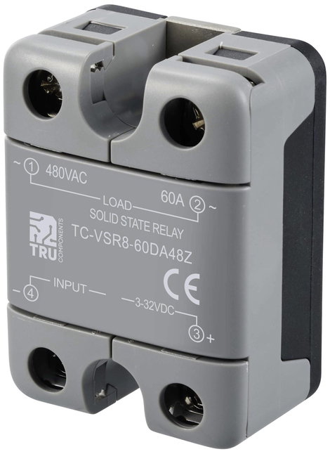 TRU COMPONENTS Félvezető relé TC-VSR8-60DA48Z 60 A Kapcsolási feszültség (max.): 480 V/AC Nullfeszül