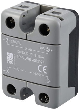 TRU COMPONENTS Félvezető relé TC-VDR8-40DD25 40 A Kapcsolási feszültség (max.): 250 V/DC Egyenáram á
