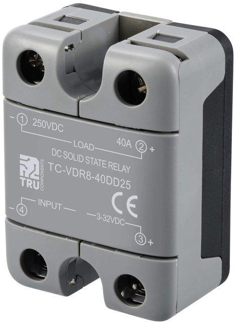 TRU COMPONENTS Félvezető relé TC-VDR8-40DD25 40 A Kapcsolási feszültség (max.): 250 V/DC Egyenáram á