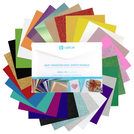 Loklik Heat Transfer Vinyl Material Bundle Alkotó készlet 2. kép