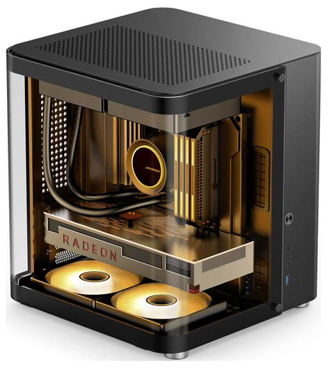 Jonsbo TK-1 2.0 Tempered Glass Mikro torony Számítógép ház Fekete 2. kép