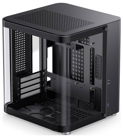 Jonsbo TK-1 2.0 Tempered Glass Mikro torony Számítógép ház Fekete 3. kép