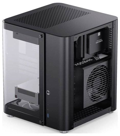 Jonsbo TK-1 2.0 Tempered Glass Mikro torony Számítógép ház Fekete 5. kép