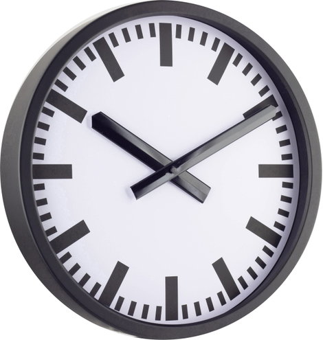 EUROTIME 59540-05 Rádiójel vezérlésű Rádiójel vezérlésű óra 35 cm x 35 mm x 5 cm Fekete (matt) 2. kép
