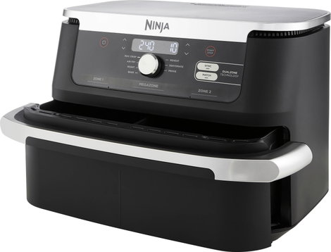 Ninja AF500EU Forrólevegős fritőz 2470 W Fekete, Ezüst