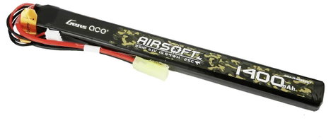Gens ace Akkucsomag, LiPo 11.1 V 1400 mAh Cellaszám: 3 25 C Flat mini Tamiya 4. kép