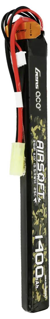 Gens ace Akkucsomag, LiPo 11.1 V 1400 mAh Cellaszám: 3 25 C Flat mini Tamiya 5. kép