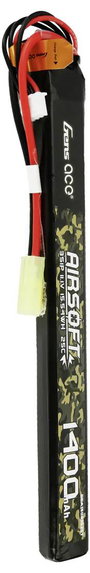Gens ace Akkucsomag, LiPo 11.1 V 1400 mAh Cellaszám: 3 25 C Flat mini Tamiya 5. bélyegkép