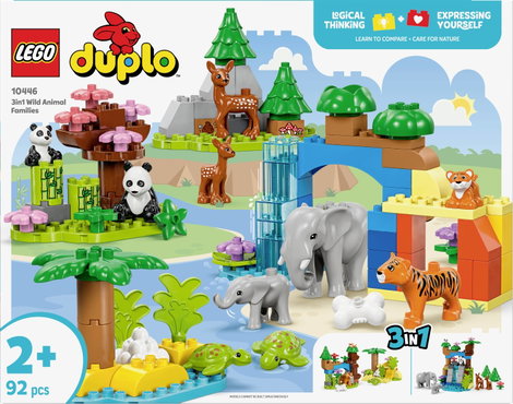 LEGO® DUPLO® 10446 Vadon élő családok 3 az 1-ben szett