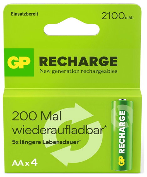 GP Recharge Ceruzaakku NiMH 2100 mAh 1.2 V 4 db 2. kép