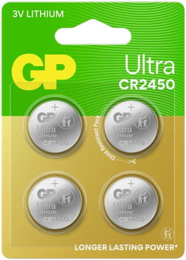 GP Gombelem CR 2450 3 V 4 db 540 mAh Lítium Ultra