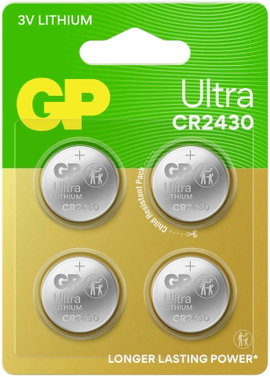 GP Gombelem CR 2430 3 V 4 db 275 mAh Lítium Ultra