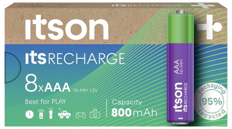 itson itsRECHARGE Mikroakku NiMH 1.2 V 8 db 2. kép