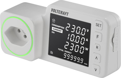 VOLTCRAFT SEM5000 CH DUAL Energiafogyasztás mérő Költség előrejelzés, Riasztó funkció, Beállítható á