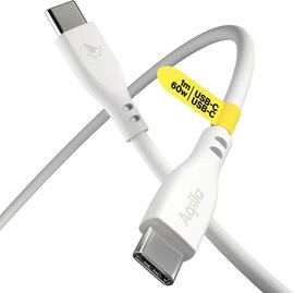 Aqiila USB kábel USB 2.0 USB-C® dugó 1 m Fehér AQCBPBIC1SI812