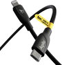 Aqiila USB C kábel USB 2.0 Apple Lightning dugó 1 m Fekete AQCBPBICB1BD850 bélyegkép