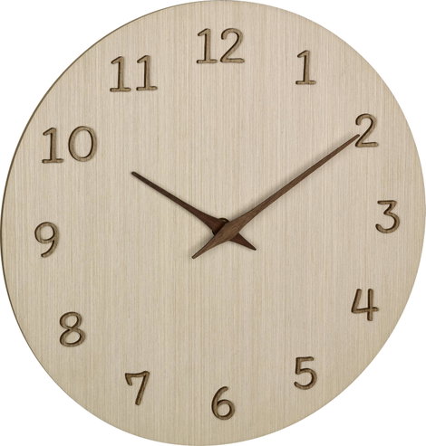 TFA Dostmann 60.3072.01 Kvarc Falióra 298 mm x 41 mm x 298 mm Fa (világos)