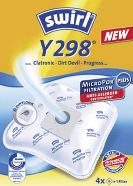 Porszívó zsák Swirl Y298 MicroPor 4 db