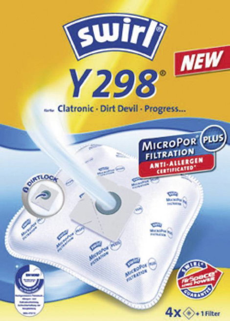Porszívó zsák Swirl Y298 MicroPor 4 db