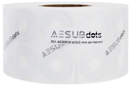 Aesub 3D markerek AESUBdots retro permanent Ø 6 mm / 3000 targets AESD106 3. kép