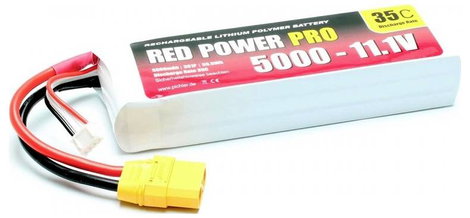 Red Power Akkucsomag, LiPo 11.1 V 5000 mAh 35 C Soft doboz XT90
