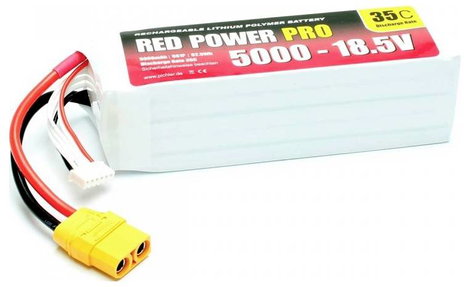 Red Power Akkucsomag, LiPo 18.5 V 5000 mAh 35 C Soft doboz XT90