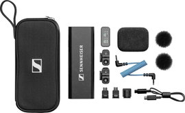 Sennheiser Profile Wireless 2-Channel Kamera mikrofon Szélvédővel, Vezetékkel, Táskával, Csíptetővel