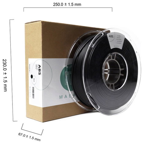 Maertz PMMA-1010-007 PMMA-1010-007 3D nyomtatószál ABS műanyag vegyileg ellenálló 2.85 mm 1000 g Fek 2. kép