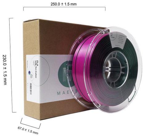 Maertz PMMA-1022-001 PMMA-1022-001 3D nyomtatószál PLA selyem Selymesen fényes 1.75 mm 1000 g Kék, L 2. kép
