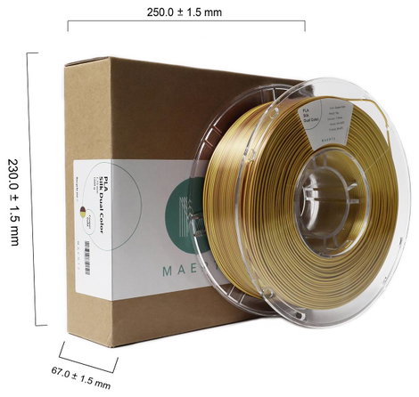 Maertz PMMA-1021-003 PMMA-1021-003 3D nyomtatószál PLA selyem Selymesen fényes 1.75 mm 1000 g Vörösr 2. kép