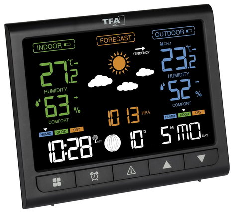 TFA Dostmann CONTRAST 35.1171.01 Vezeték nélküli időjárásjelző állomás Előrejelzés 12 - 24 órás Érzé 2. kép