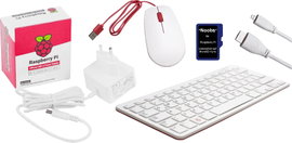 Raspberry Pi® PI500DE Desktop Computer-Kit Raspberry Pi® 500 8 GB 4 x 2.4 GHz Tápegységgel, Egérrel,