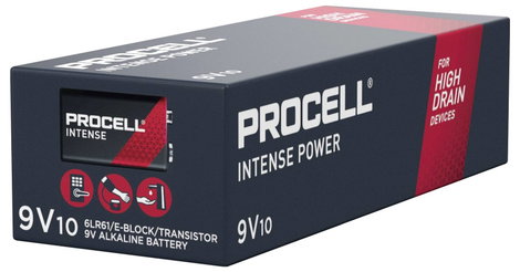 Duracell Procell Intense MN1604 9V-os elem 9 V 10 db 3. kép