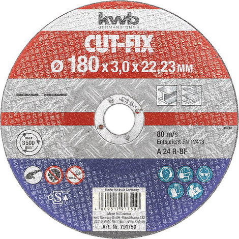 kwb 791750 Vágótárcsa, egyenes 180 mm 1 db Fém